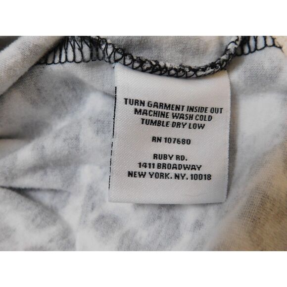 Woman's Leopard Print Knit Top Sz. L Ruby Rd. Black White 3/4 Sleeve - Picture 7 of 7